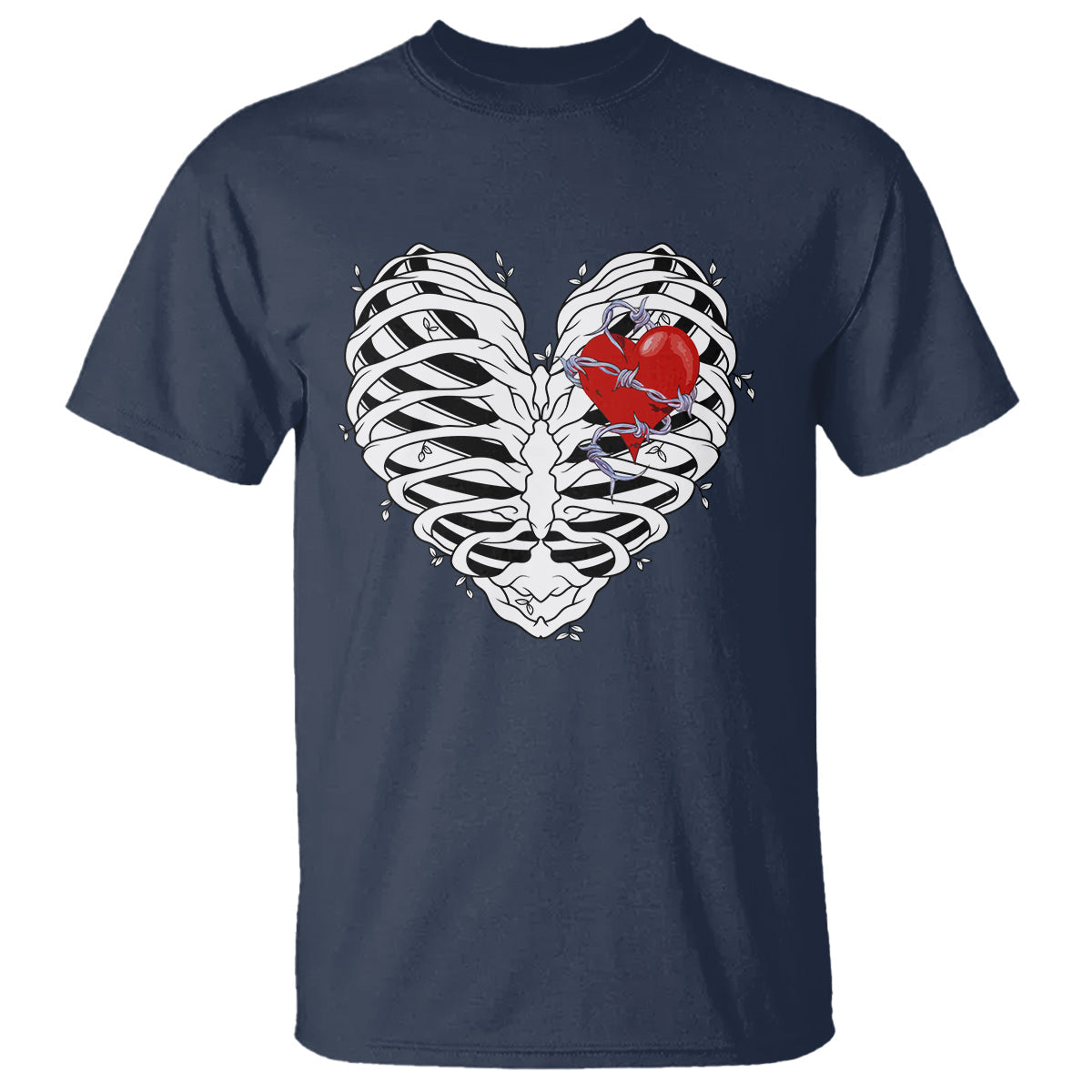 valentines-day-t-shirt-gothic-valentine-skeleton-with-barbed-wire-heart