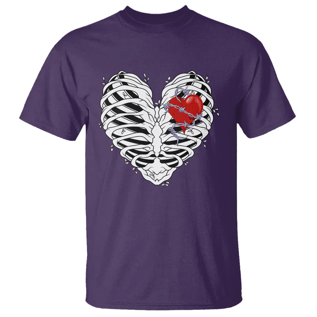 valentines-day-t-shirt-gothic-valentine-skeleton-with-barbed-wire-heart