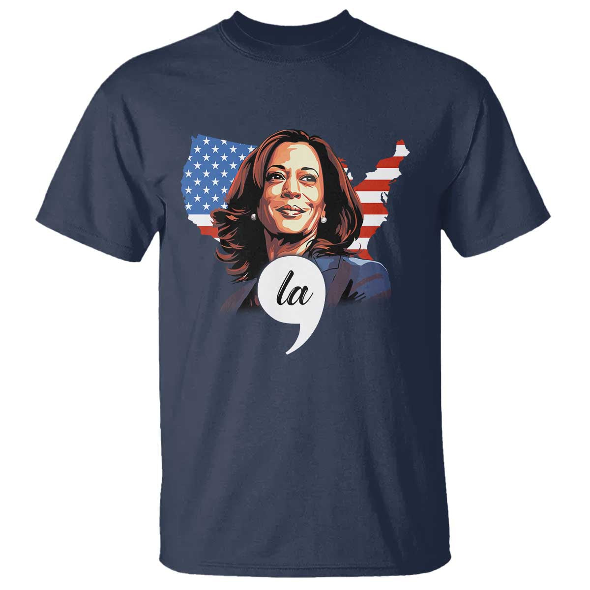 comma-la-harris-t-shirt-american-flag-president-2024