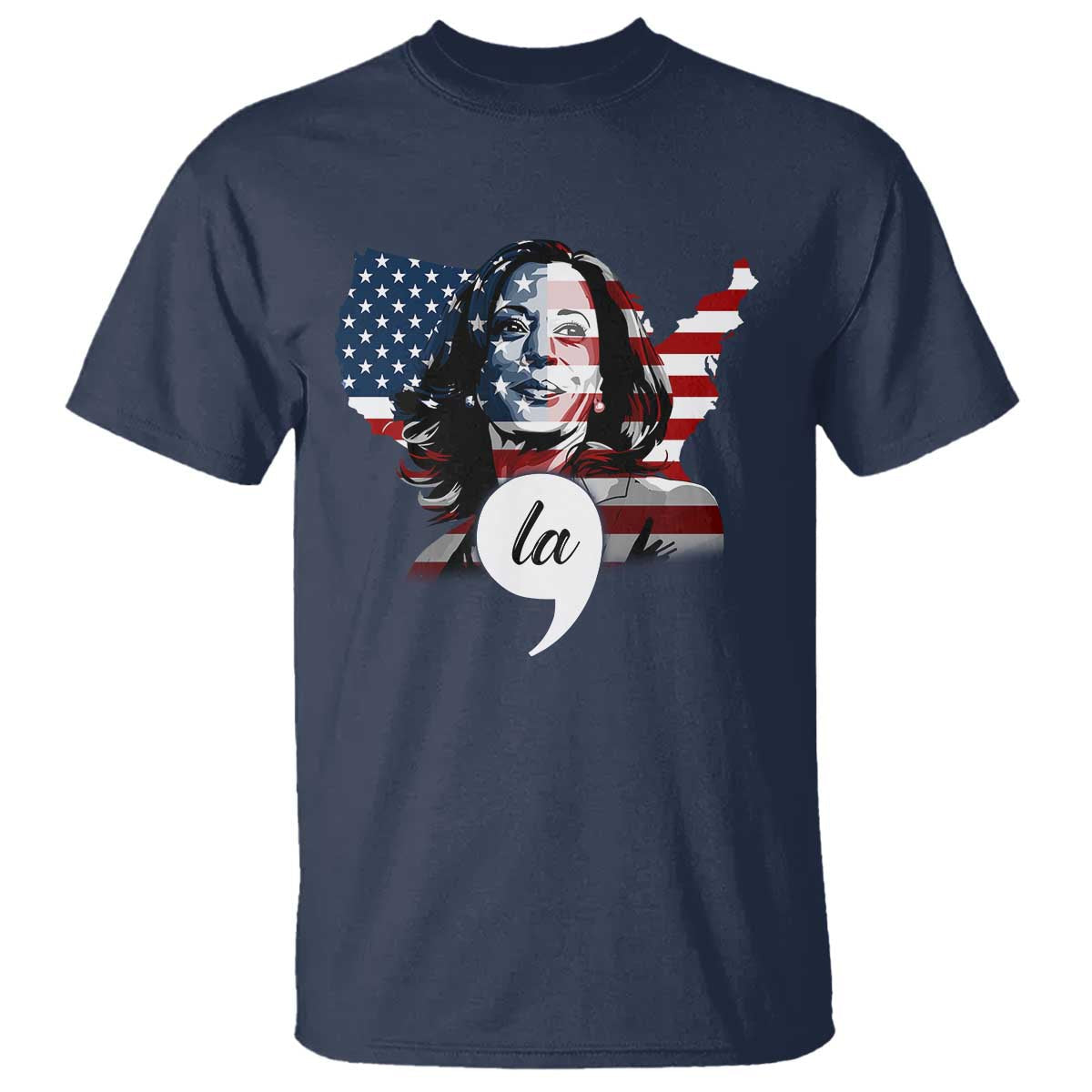 comma-la-harris-t-shirt-american-flag-president-2025