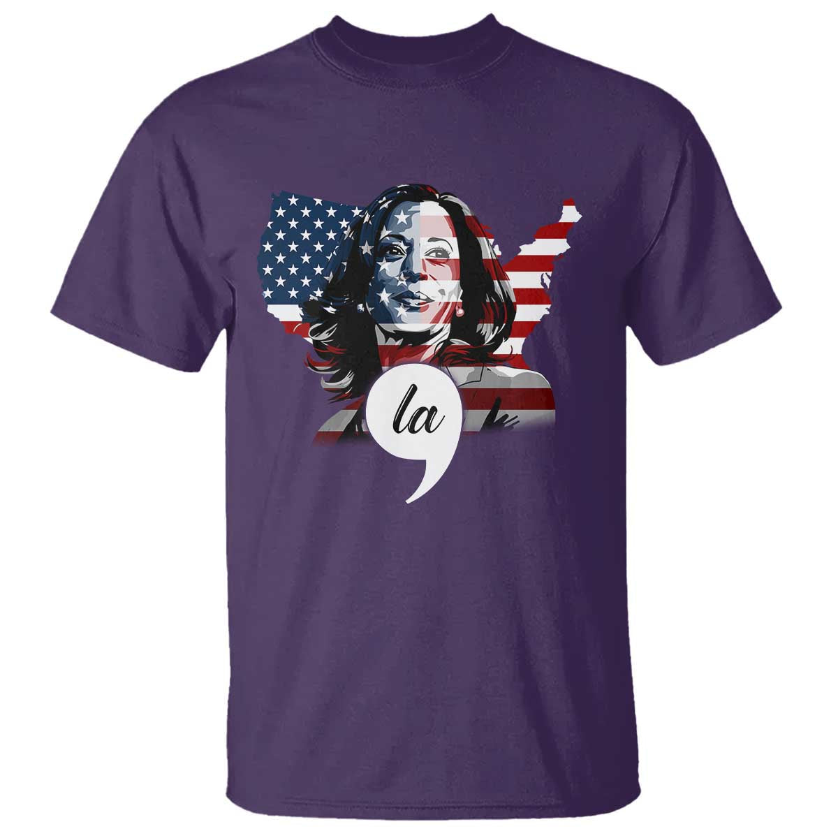 comma-la-harris-t-shirt-american-flag-president-2025