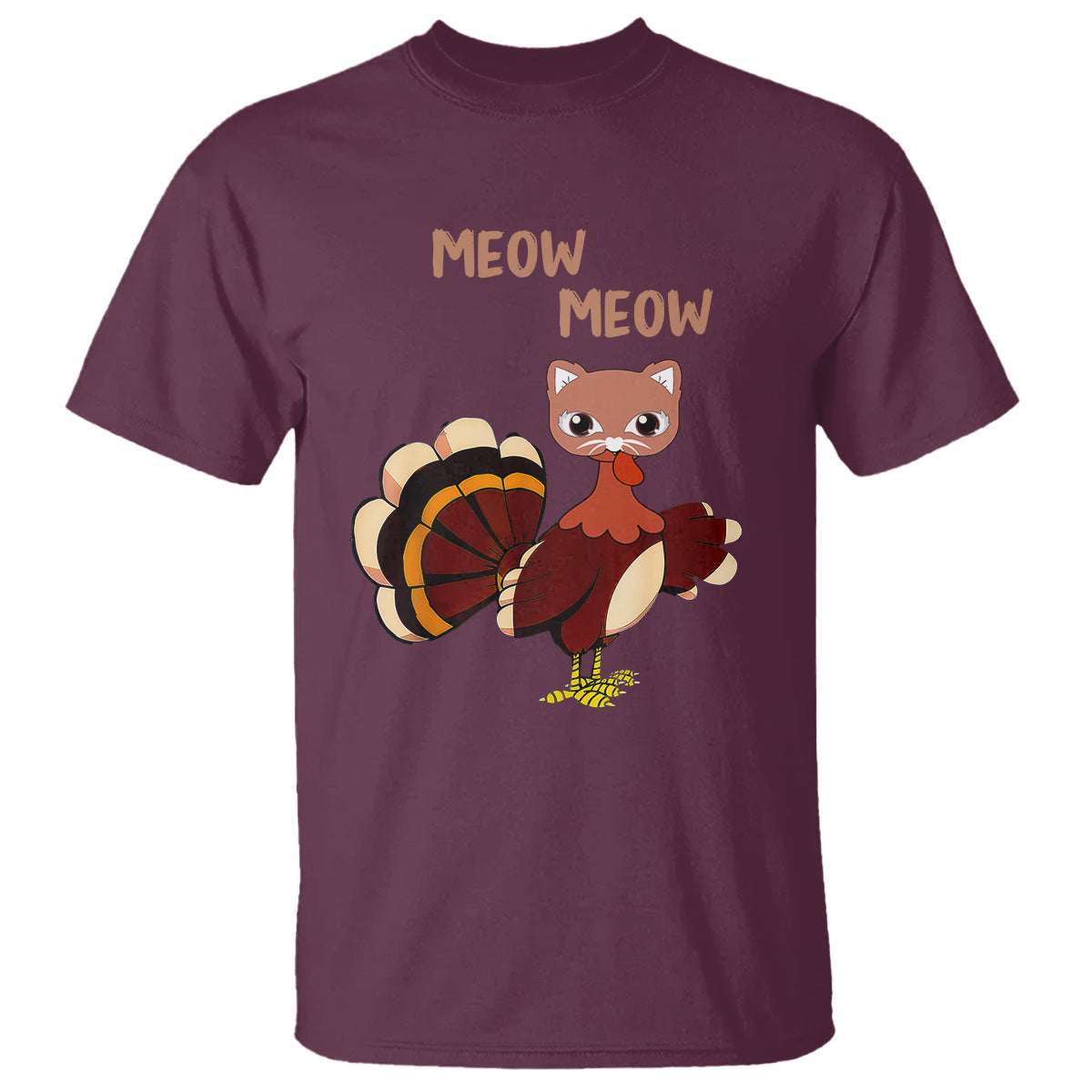thanksgiving-cat-lover-t-shirt-funny-turkey-fake-meow-meow