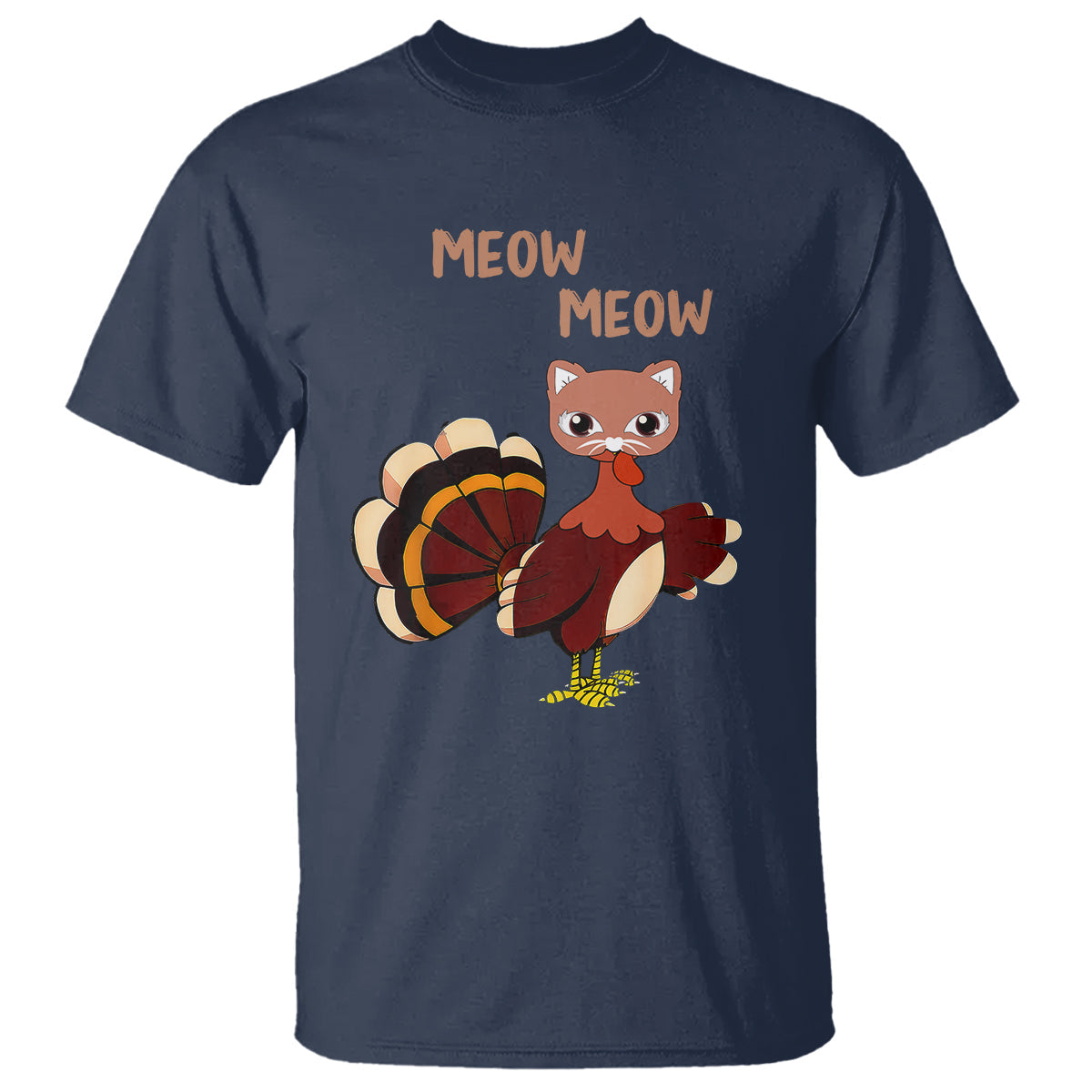 thanksgiving-cat-lover-t-shirt-funny-turkey-fake-meow-meow