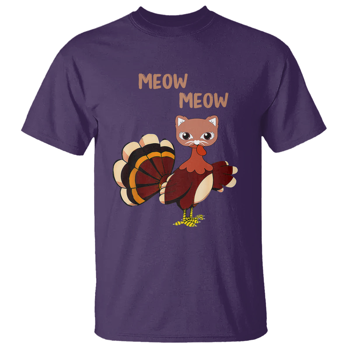 thanksgiving-cat-lover-t-shirt-funny-turkey-fake-meow-meow