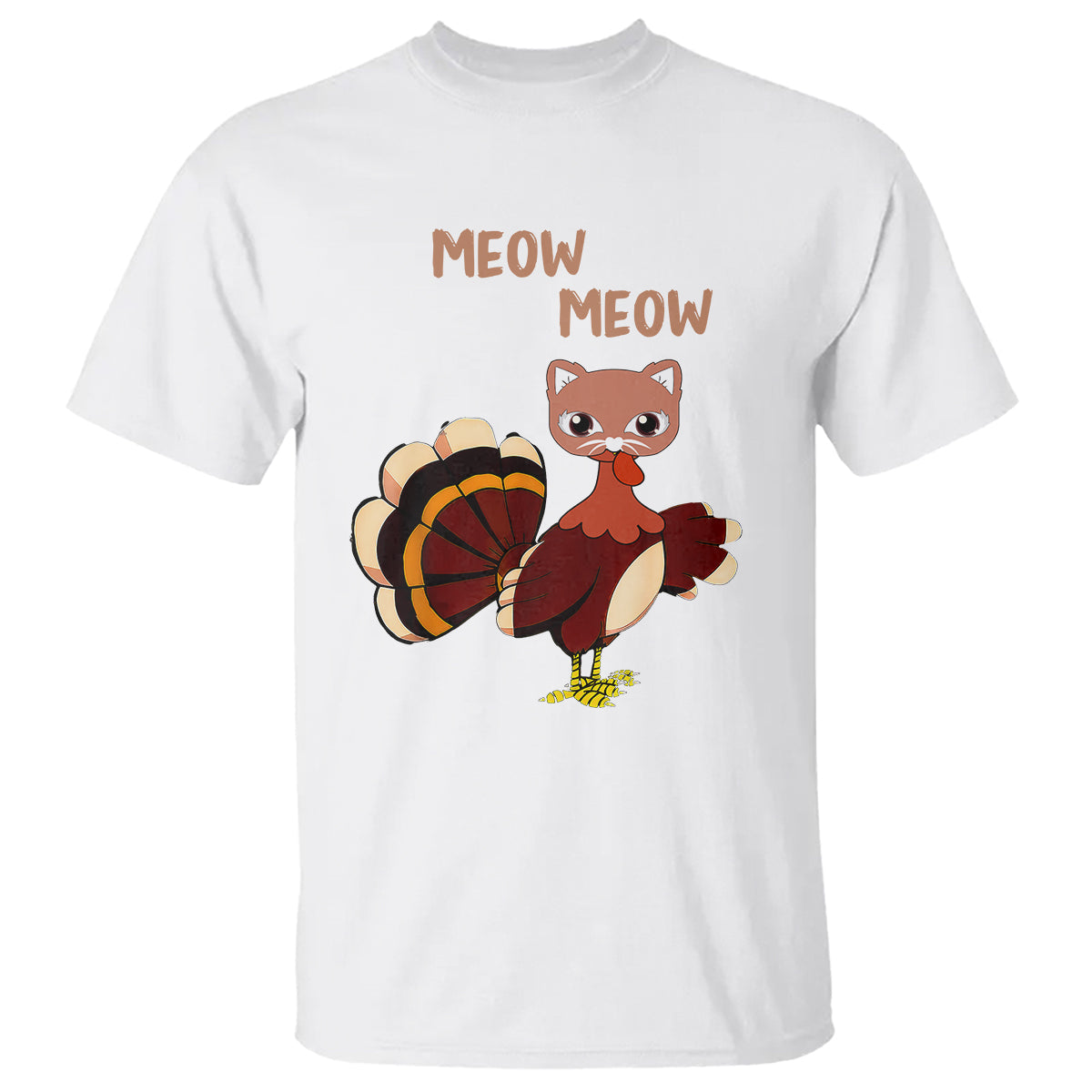 thanksgiving-cat-lover-t-shirt-funny-turkey-fake-meow-meow