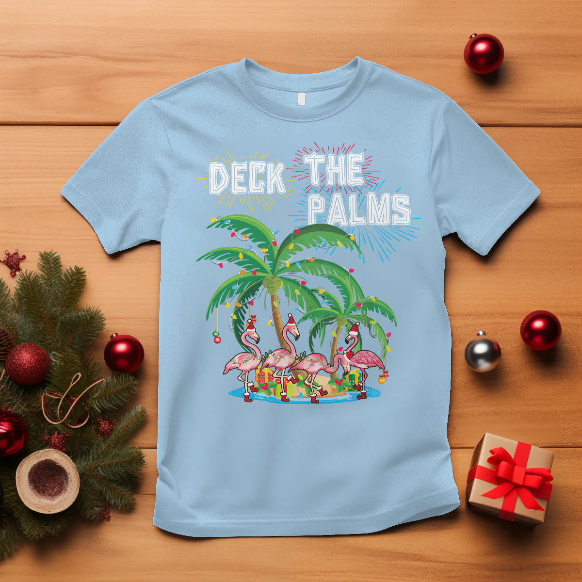 christmas-in-hawaii-t-shirt-deck-the-palms-firework-merry-christmas-flamingo