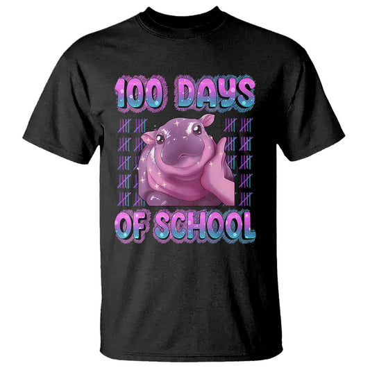 100th-day-of-school-t-shirt-cute-moo-deng-baby-hippo-100-days