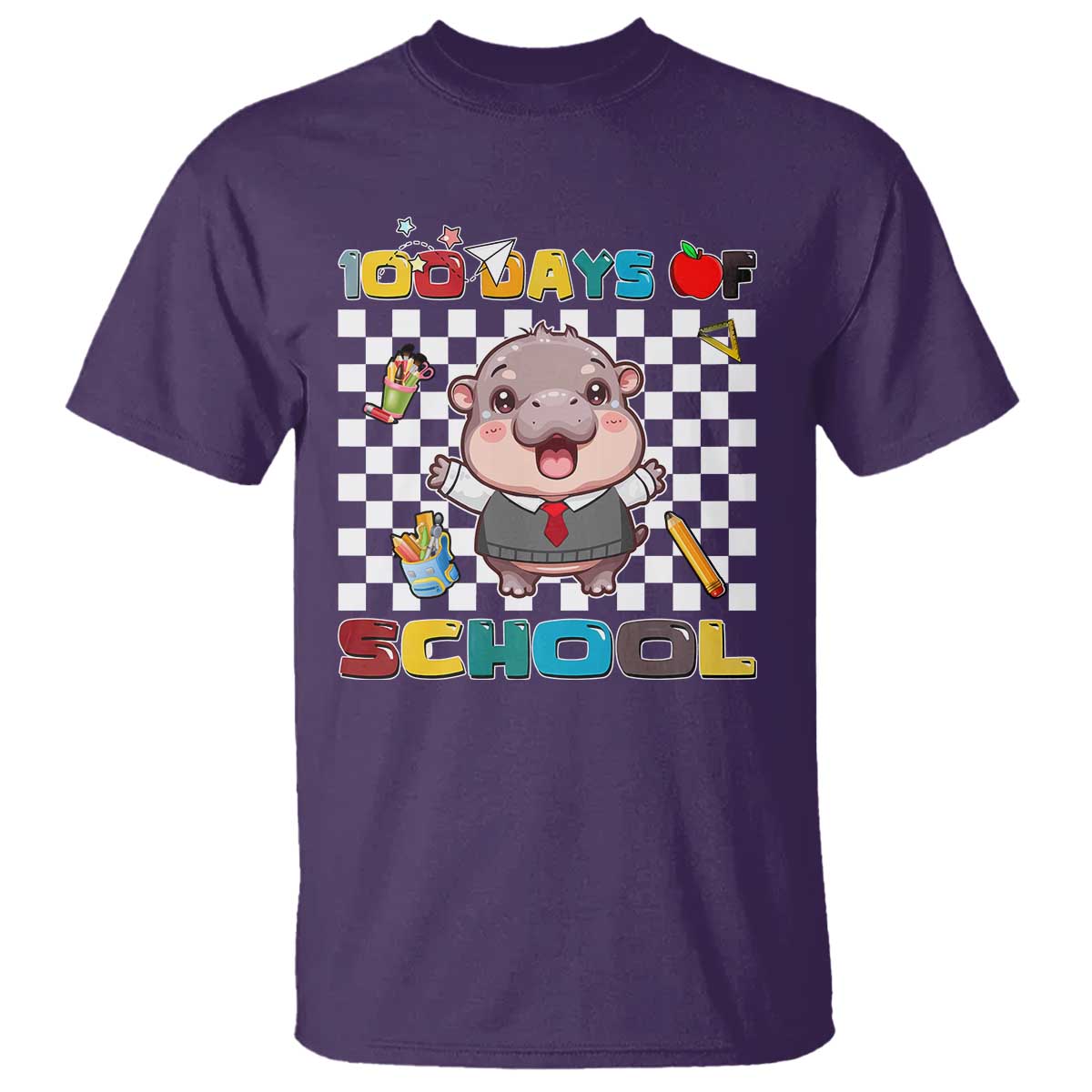 moo-deng-100th-day-of-school-t-shirt-cute-baby-hippo-100-days