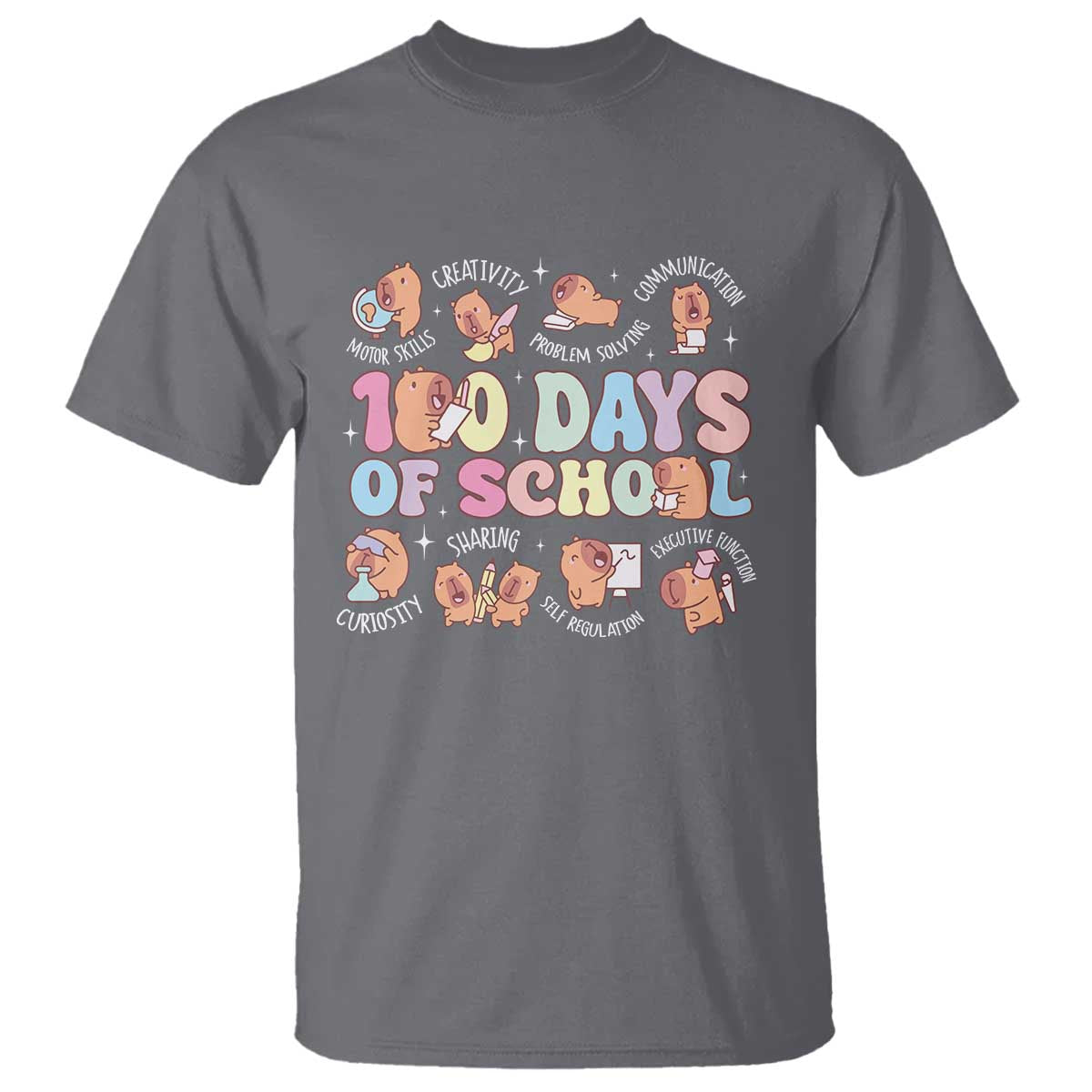 100th-day-of-school-cute-capybara-t-shirt-motor-skills-creativity-problem-solving-communication