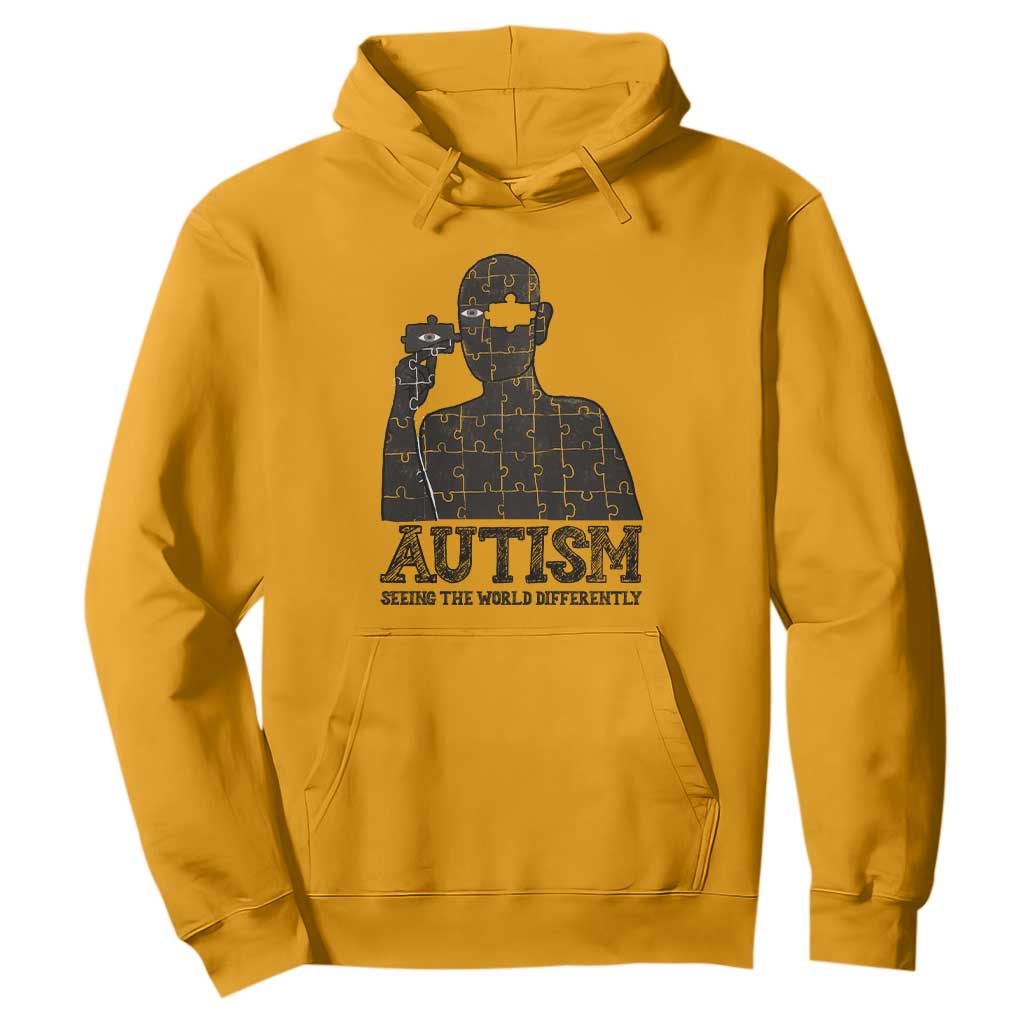 Autism Support Hoodie Autistic Seeing The World From A Different Angle Aesthetic