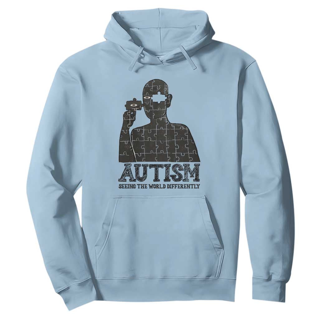 Autism Support Hoodie Autistic Seeing The World From A Different Angle Aesthetic
