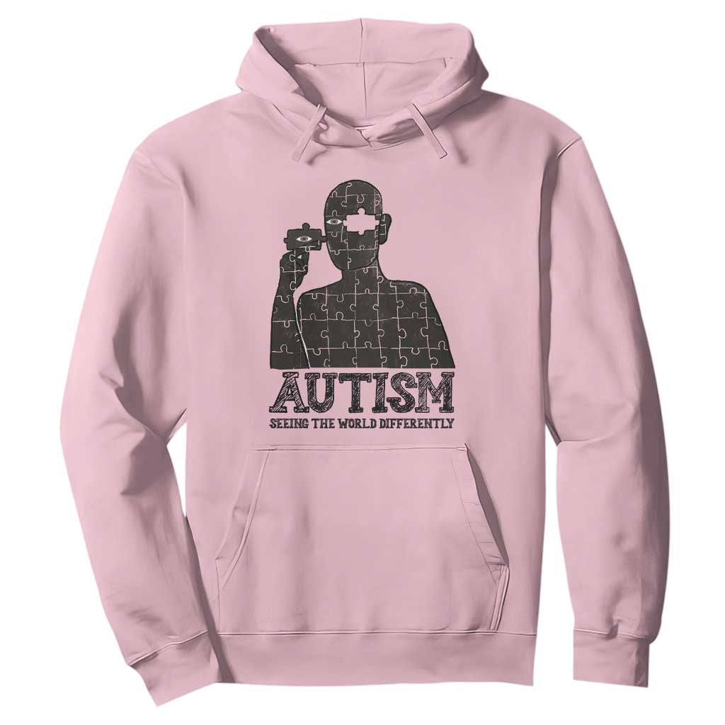 Autism Support Hoodie Autistic Seeing The World From A Different Angle Aesthetic