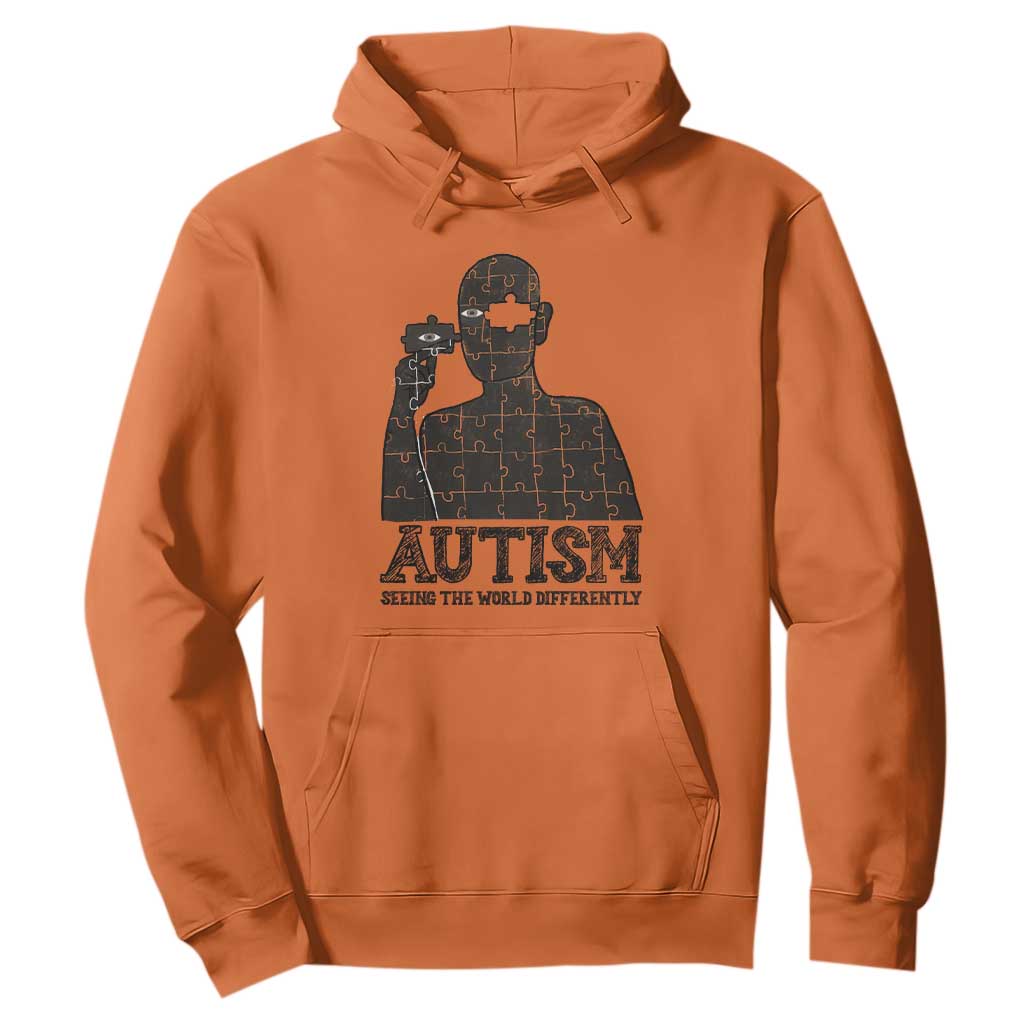 Autism Support Hoodie Autistic Seeing The World From A Different Angle Aesthetic