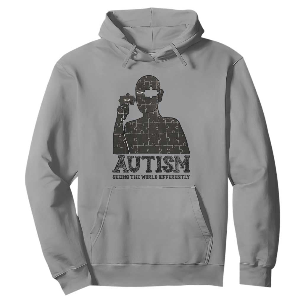 Autism Support Hoodie Autistic Seeing The World From A Different Angle Aesthetic