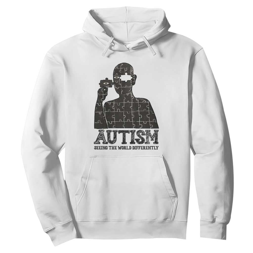 Autism Support Hoodie Autistic Seeing The World From A Different Angle Aesthetic