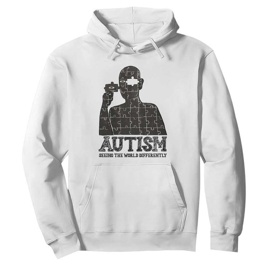 Autism Support Hoodie Autistic Seeing The World From A Different Angle Aesthetic
