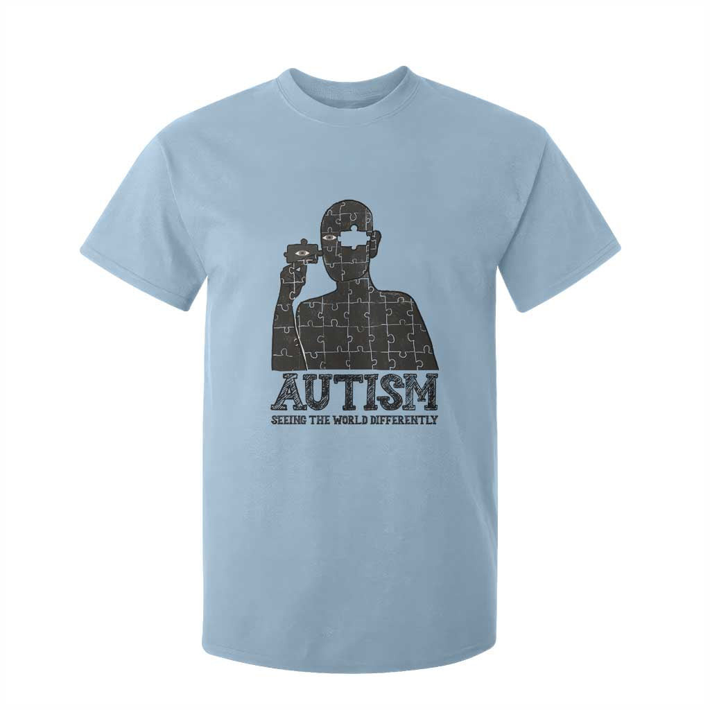 Autism Support T Shirt For Kid Autistic Seeing The World From A Different Angle Aesthetic