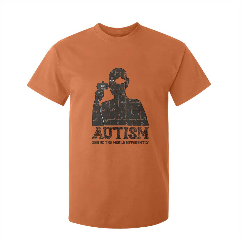 Autism Support T Shirt For Kid Autistic Seeing The World From A Different Angle Aesthetic