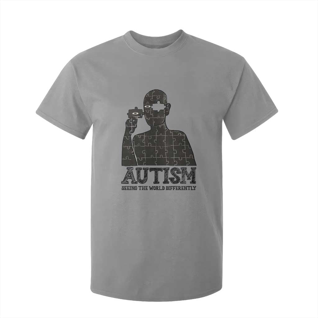 Autism Support T Shirt For Kid Autistic Seeing The World From A Different Angle Aesthetic