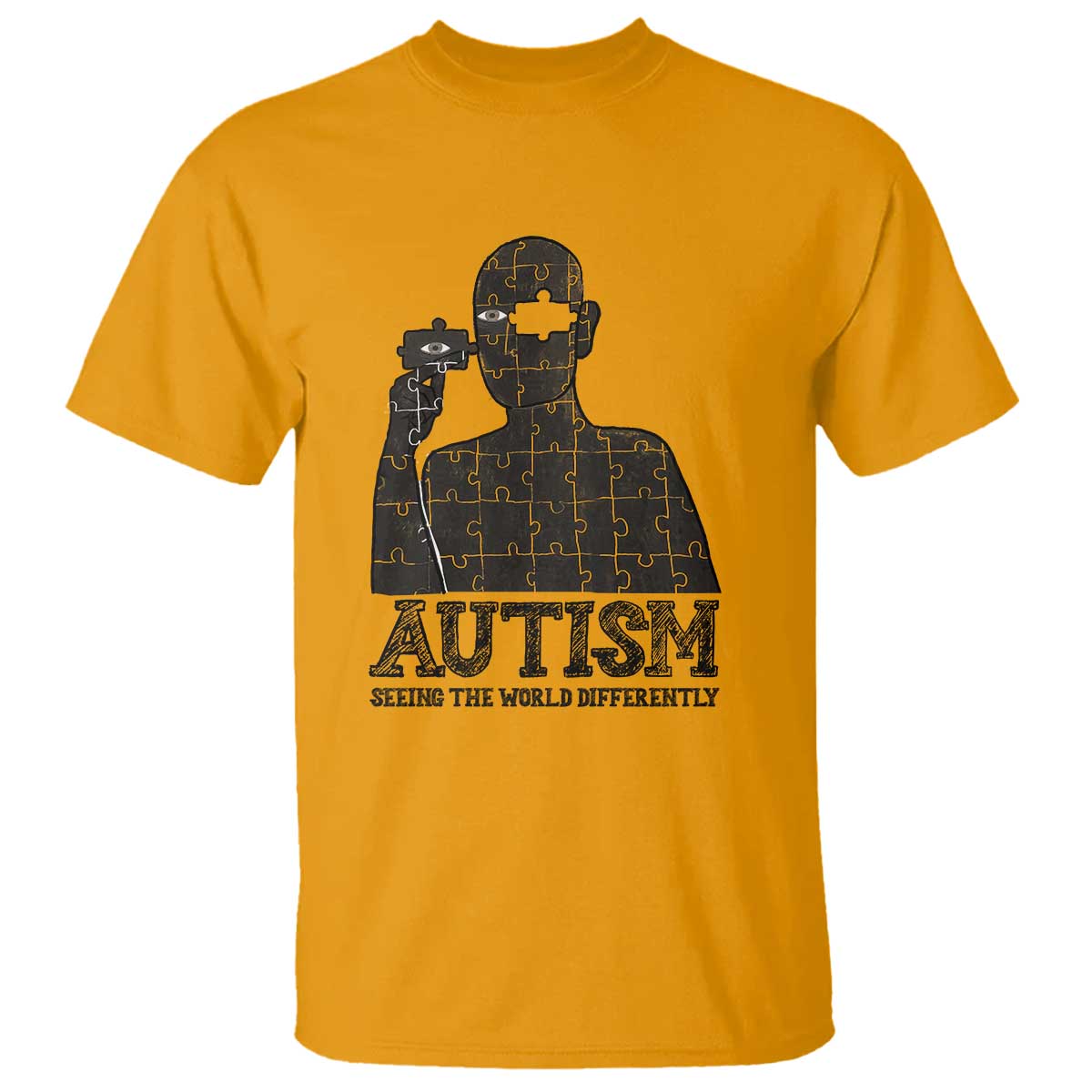 Autism Support T Shirt Autistic Seeing The World From A Different Angle Aesthetic