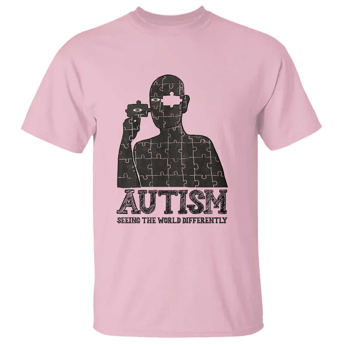 Autism Support T Shirt Autistic Seeing The World From A Different Angle Aesthetic