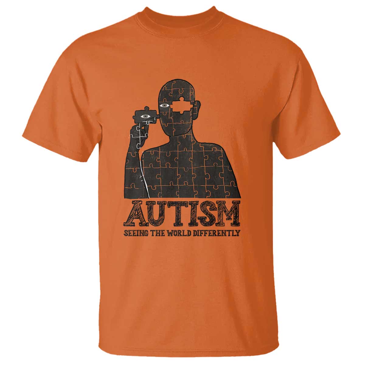 Autism Support T Shirt Autistic Seeing The World From A Different Angle Aesthetic