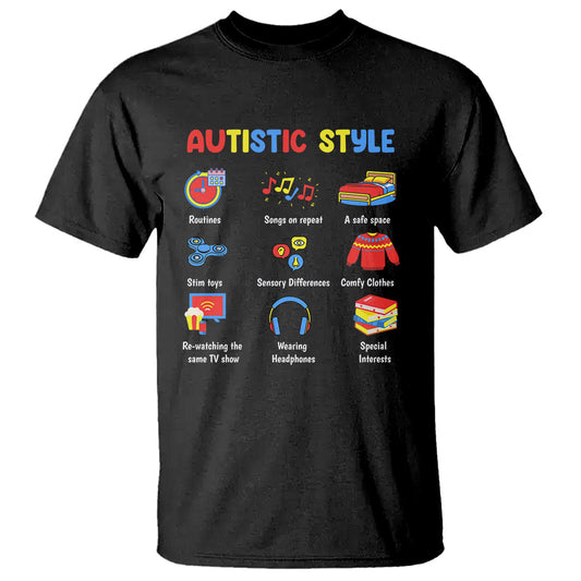 autism-awareness-t-shirt-autistic-style-routines-song-on-repeat-stim-toys-sensory-differences