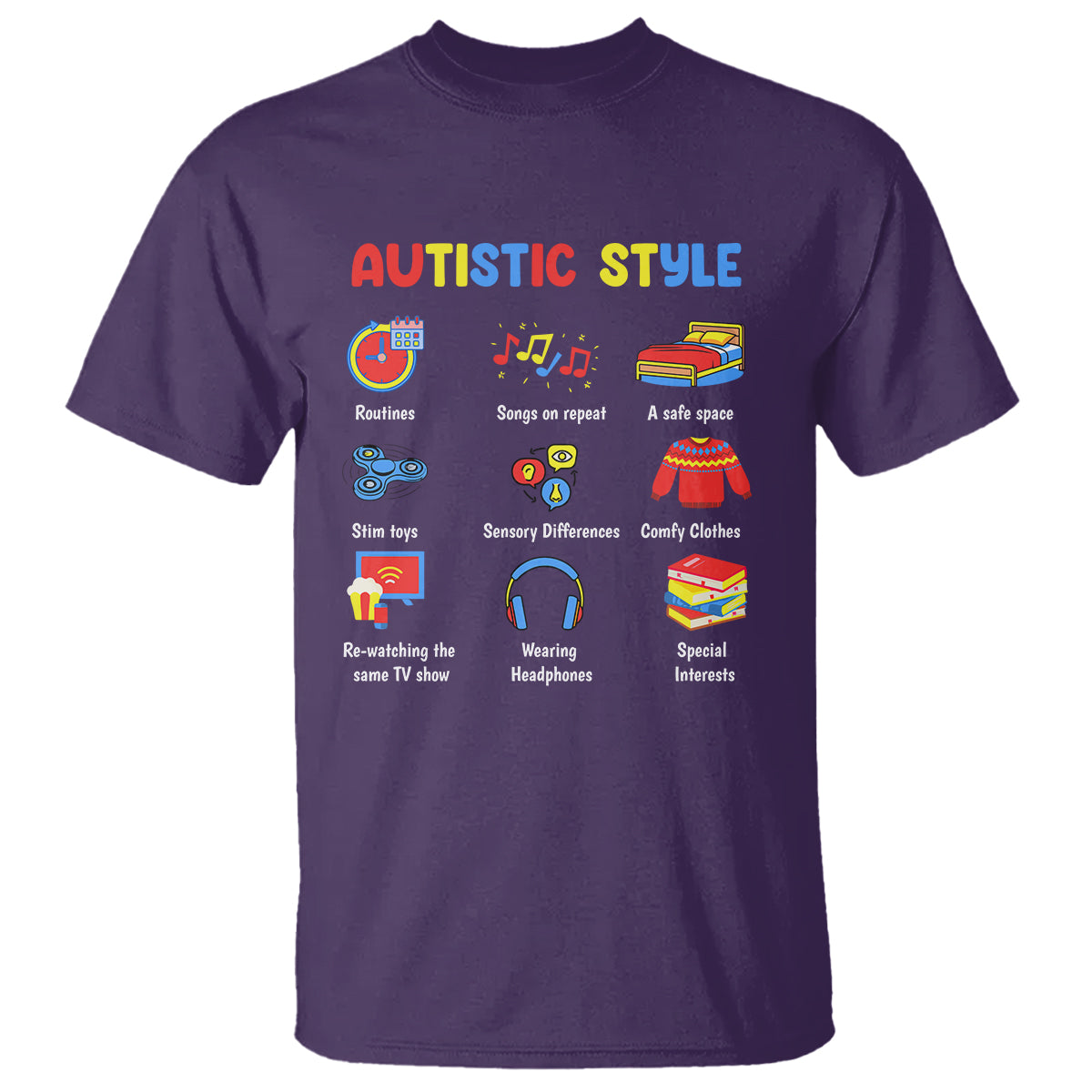 autism-awareness-t-shirt-autistic-style-routines-song-on-repeat-stim-toys-sensory-differences
