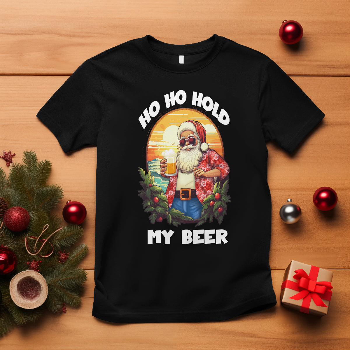 christmas-in-hawaii-t-shirt-ho-ho-hold-my-beer-cool-santa-sunglass