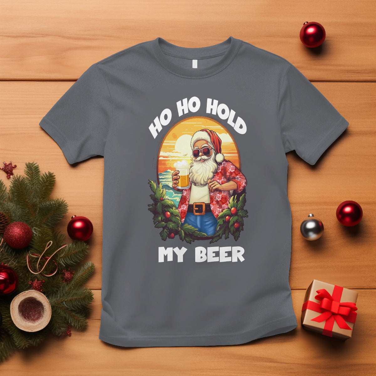 christmas-in-hawaii-t-shirt-ho-ho-hold-my-beer-cool-santa-sunglass