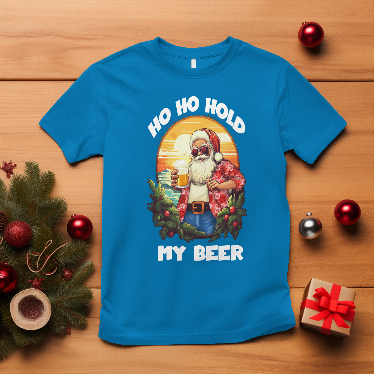 christmas-in-hawaii-t-shirt-ho-ho-hold-my-beer-cool-santa-sunglass