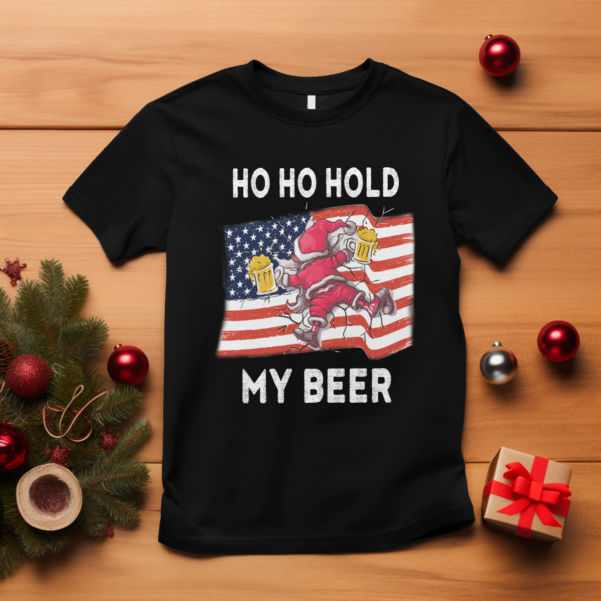 christmas-in-hawaii-t-shirt-ho-ho-hold-my-beer-drunk-santa-usa-flag