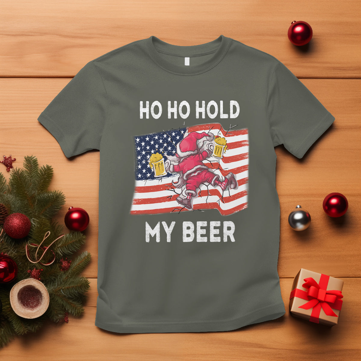 christmas-in-hawaii-t-shirt-ho-ho-hold-my-beer-drunk-santa-usa-flag