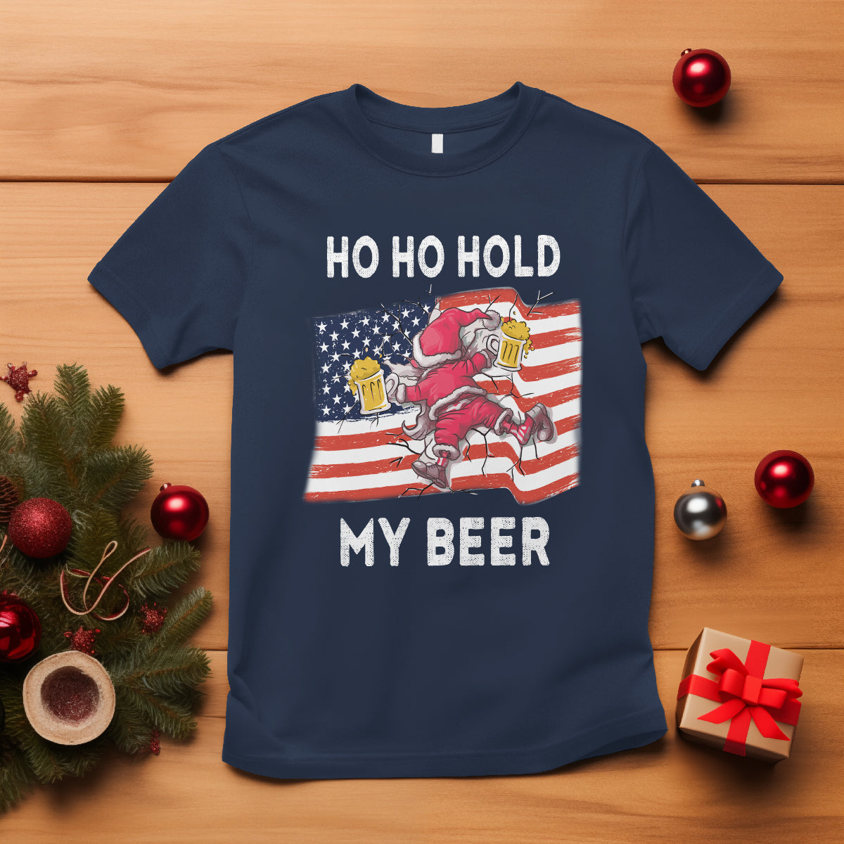 christmas-in-hawaii-t-shirt-ho-ho-hold-my-beer-drunk-santa-usa-flag