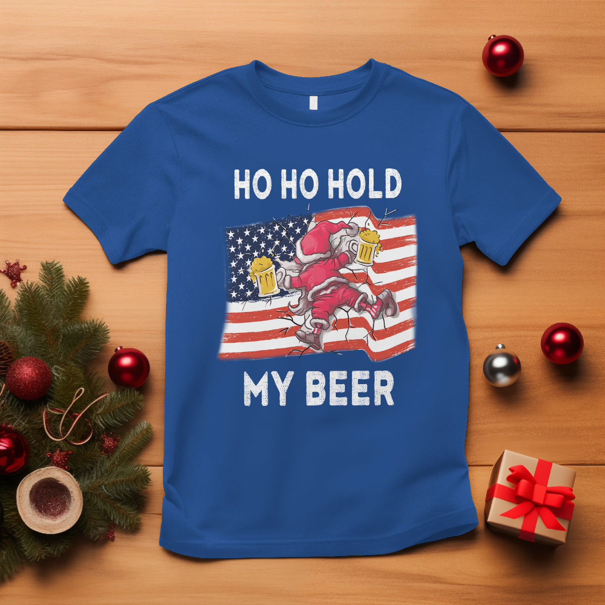 christmas-in-hawaii-t-shirt-ho-ho-hold-my-beer-drunk-santa-usa-flag