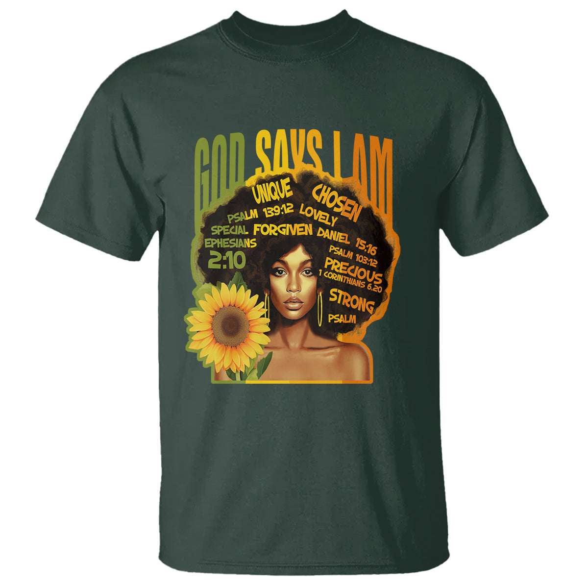 god-says-i-am-melanin-strong-unique-black-women-sunflower-t-shirt