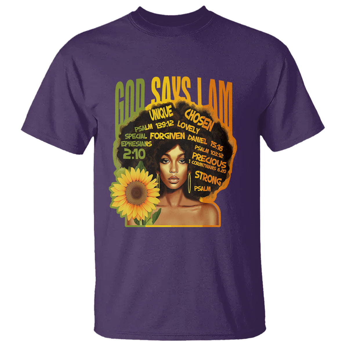 god-says-i-am-melanin-strong-unique-black-women-sunflower-t-shirt