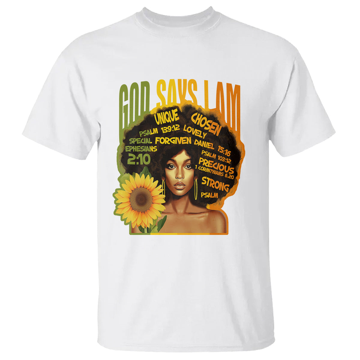 god-says-i-am-melanin-strong-unique-black-women-sunflower-t-shirt