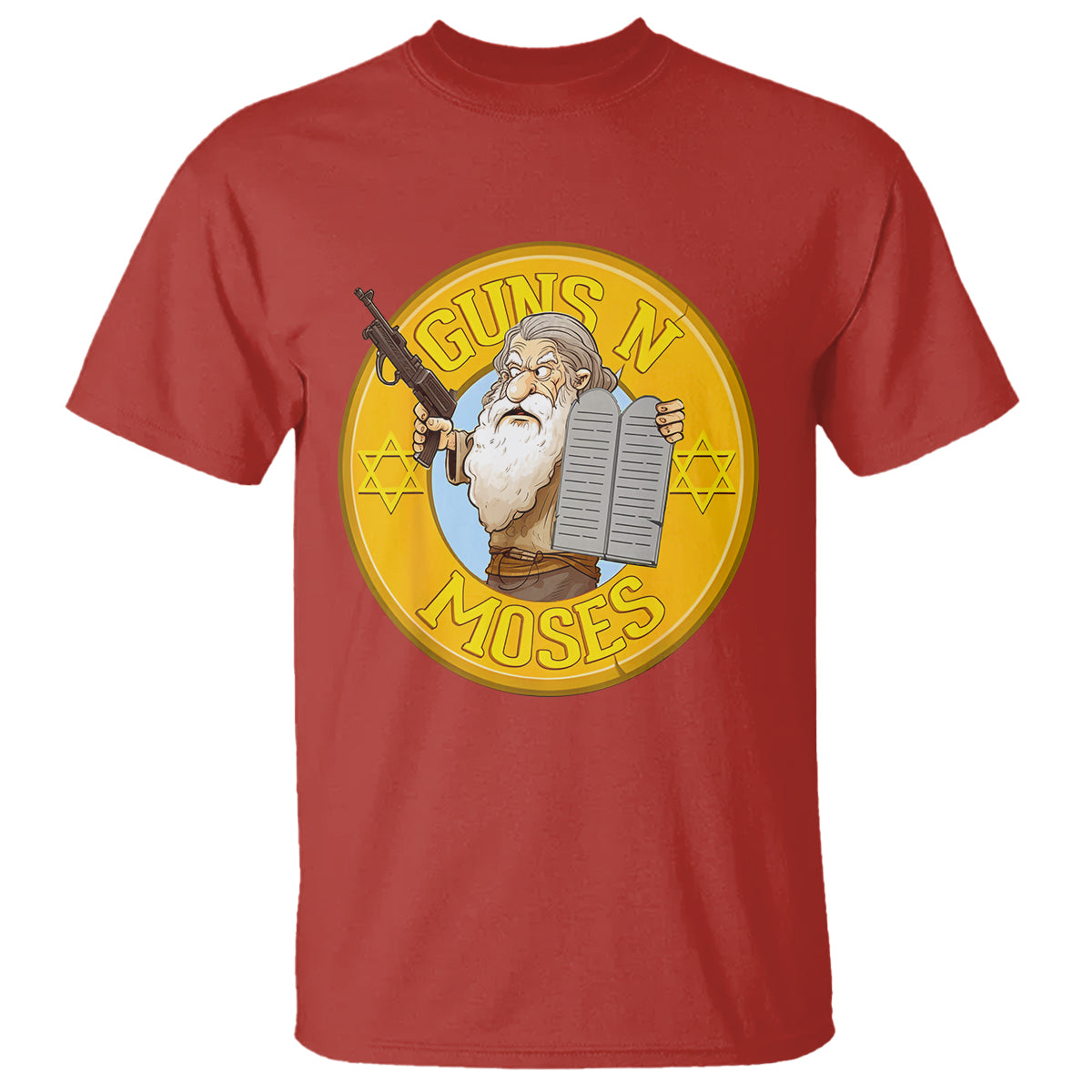 funny-passover-guns-n-moses-jewish-t-shirt-1