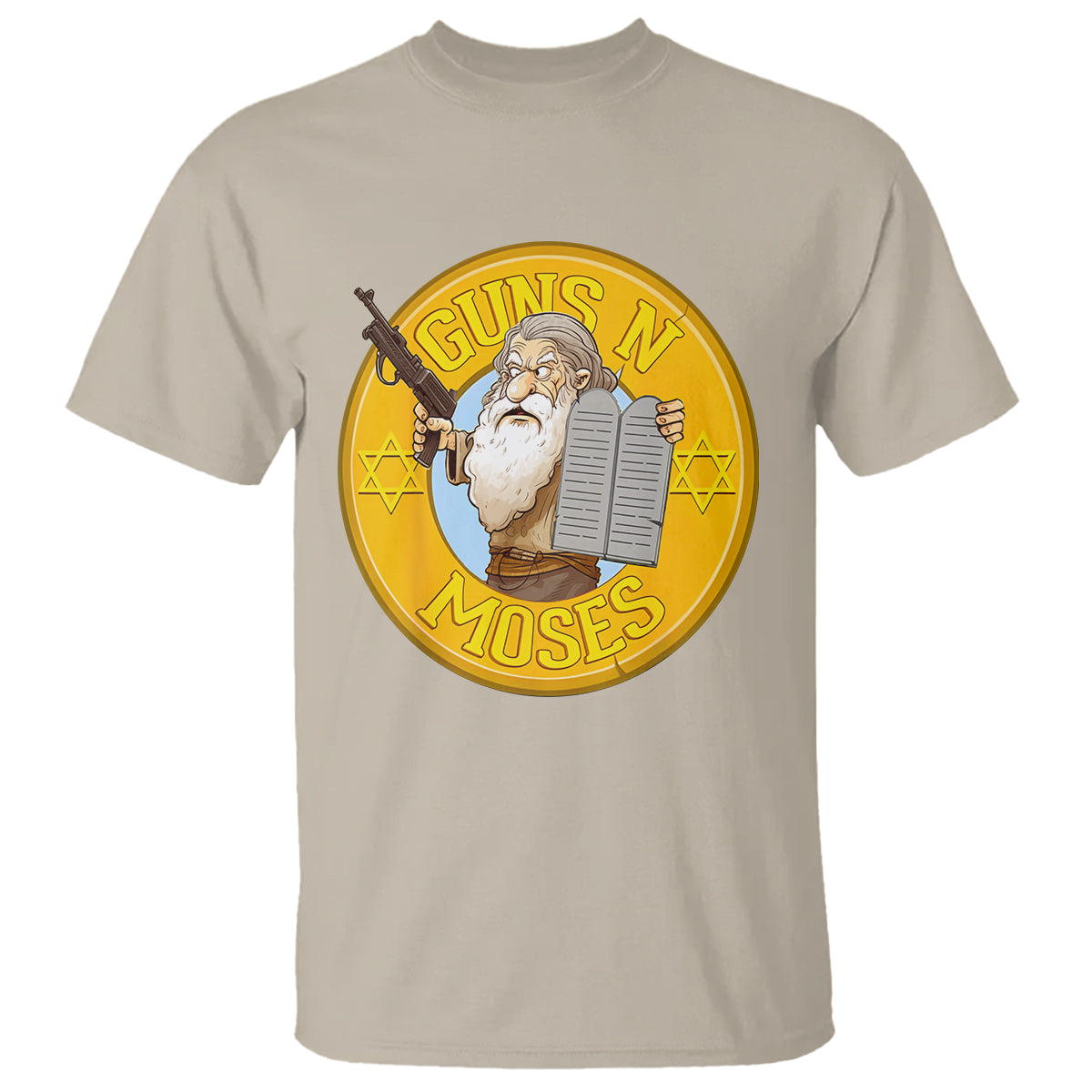 funny-passover-guns-n-moses-jewish-t-shirt-1