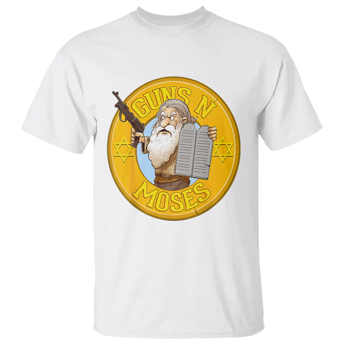 funny-passover-guns-n-moses-jewish-t-shirt-1