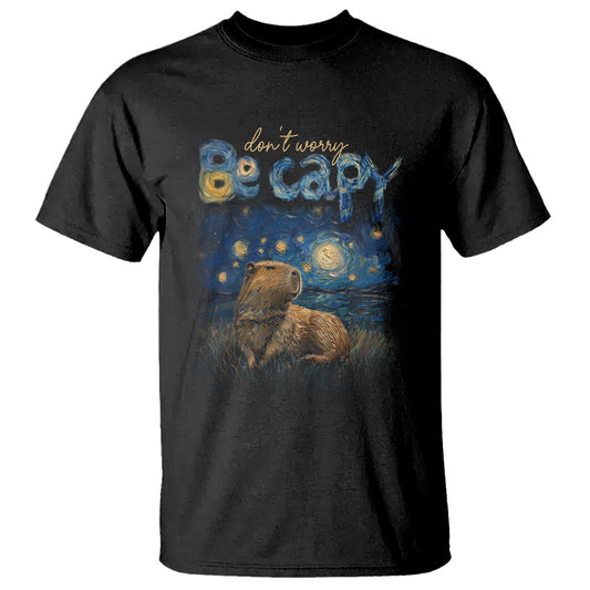capybara-lover-t-shirt-dont-worry-be-capy-starry-night
