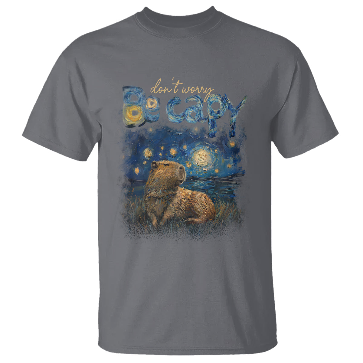 capybara-lover-t-shirt-dont-worry-be-capy-starry-night
