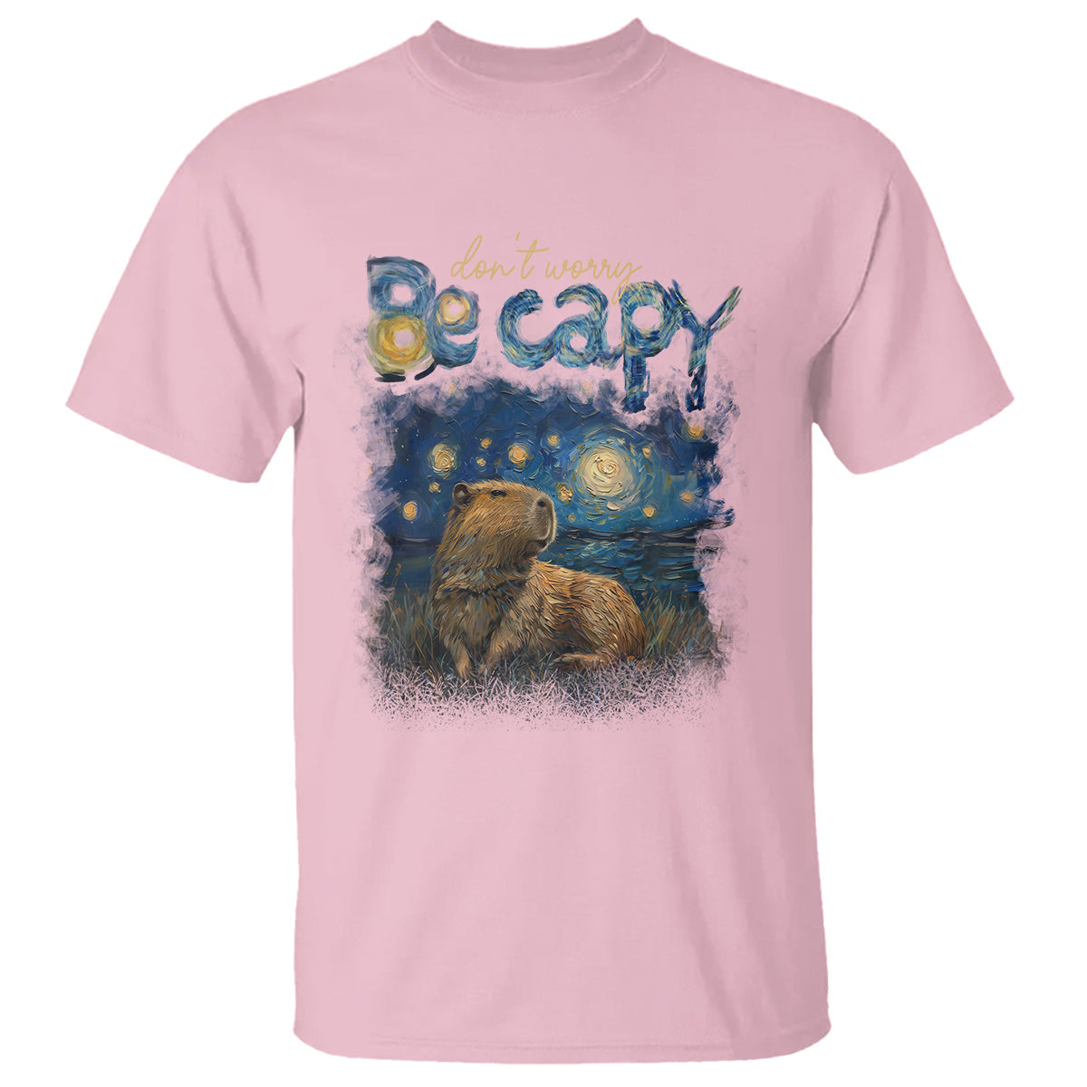 capybara-lover-t-shirt-dont-worry-be-capy-starry-night