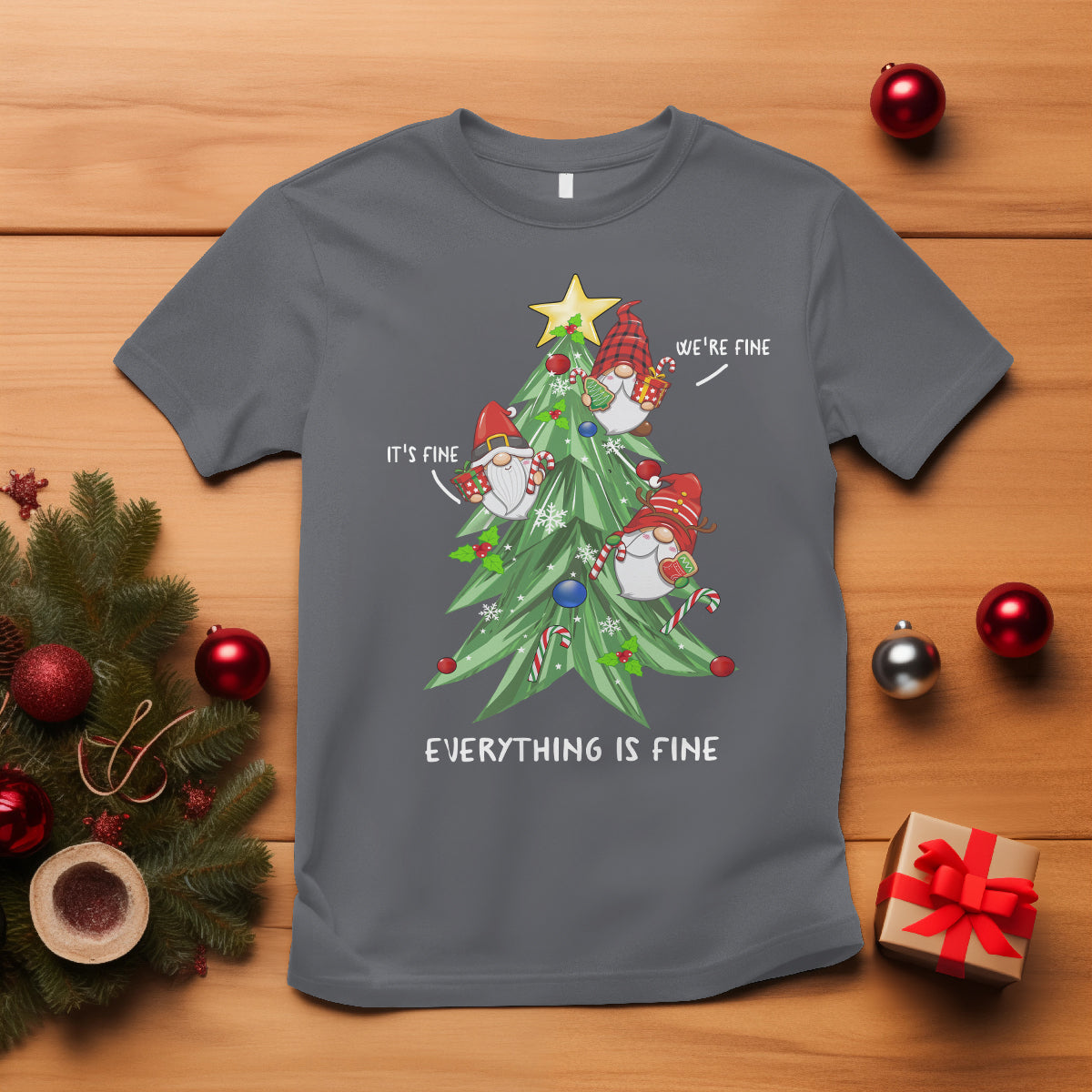 its-fine-were-fine-everythings-fine-funny-gnomies-t-shirt-with-christmas-tree