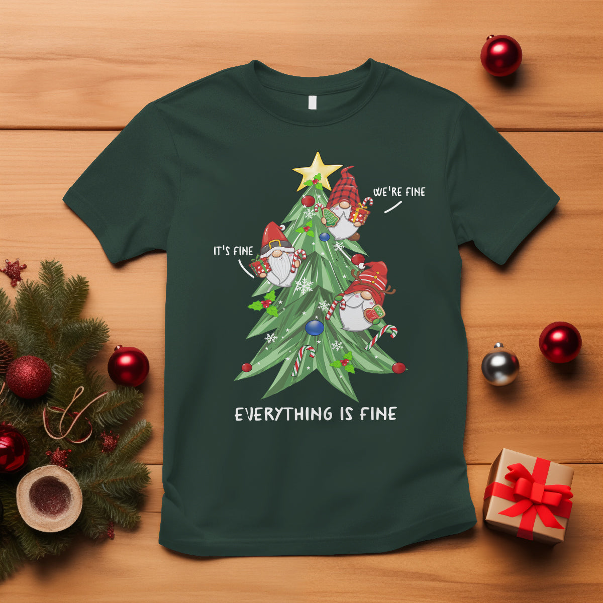 its-fine-were-fine-everythings-fine-funny-gnomies-t-shirt-with-christmas-tree