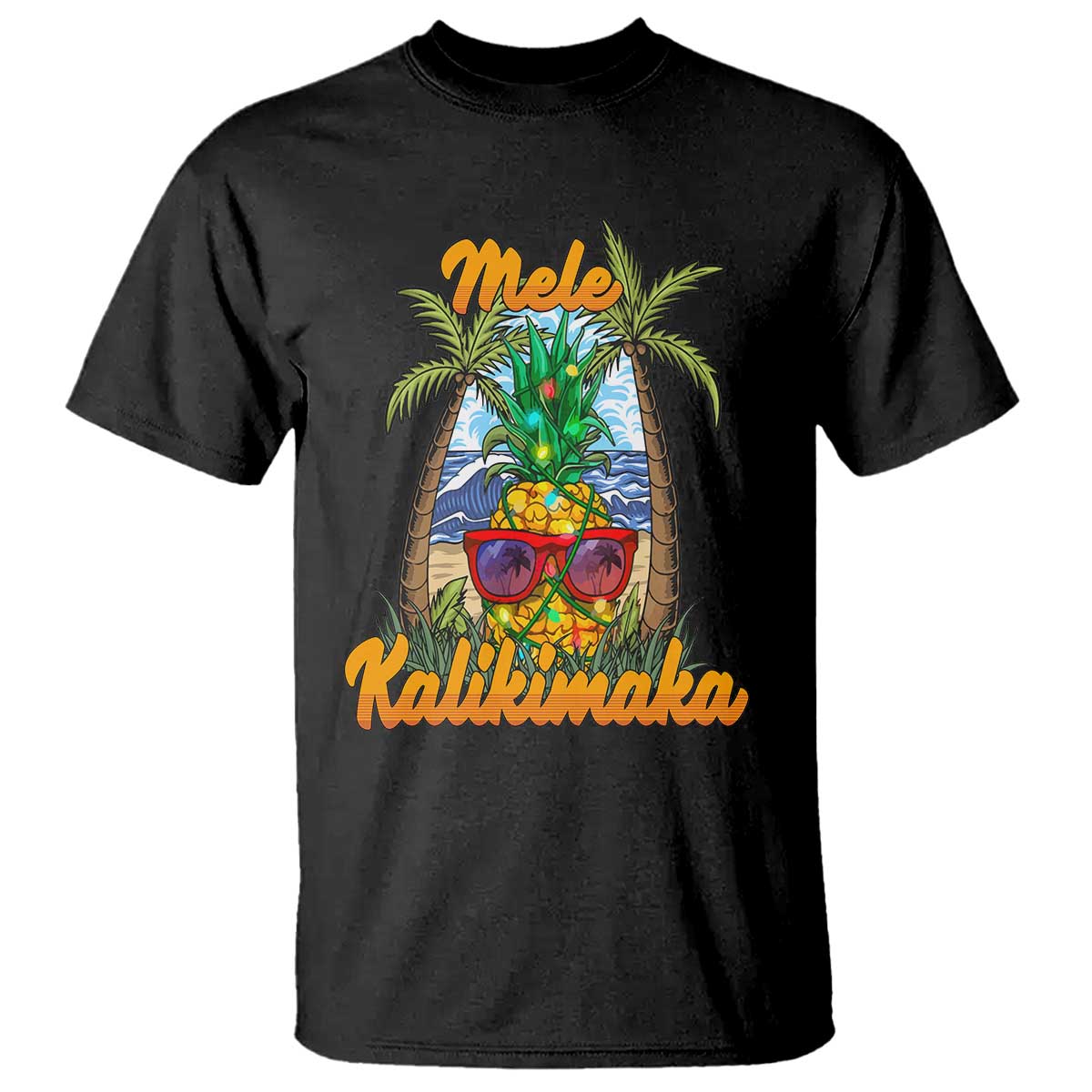 mele-kalikimaka-christmas-in-hawaii-xmas-light-pineapple-t-shirt