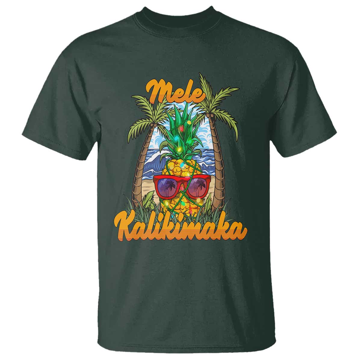mele-kalikimaka-christmas-in-hawaii-xmas-light-pineapple-t-shirt
