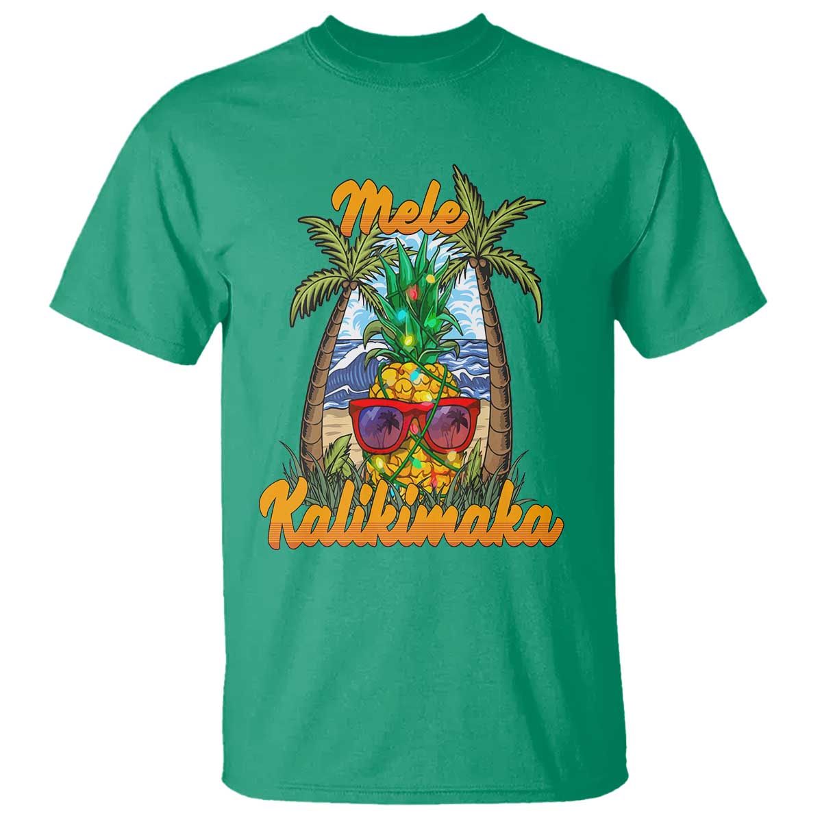 mele-kalikimaka-christmas-in-hawaii-xmas-light-pineapple-t-shirt