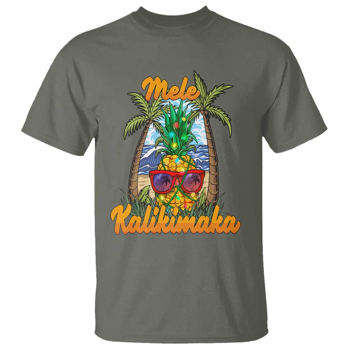 mele-kalikimaka-christmas-in-hawaii-xmas-light-pineapple-t-shirt